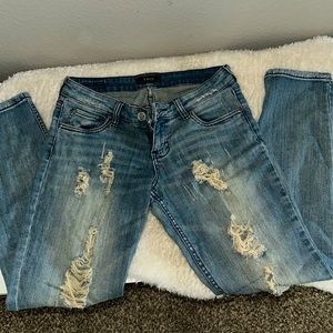 STS blue jeans. Distressed boyfriend cut, size 3